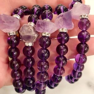 The “LUXE” Healing Crystal Beaded Stretchy Bracelet